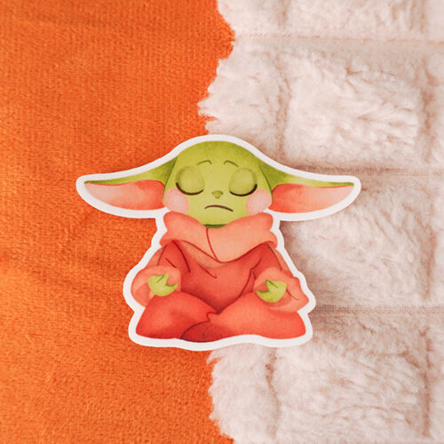 Meditating Grogu Sticker