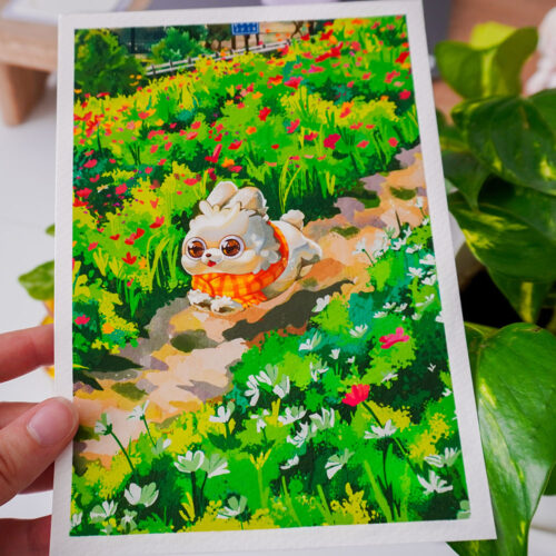 Happy Snow Walk Print